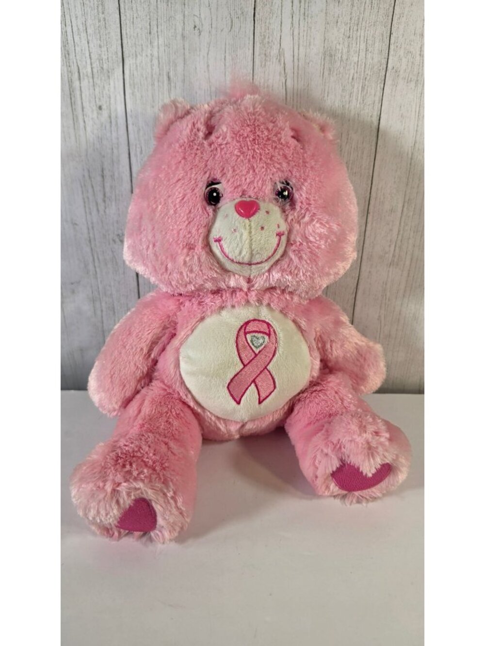 CARE BEARS PINK POWER BEAR PLUSH 2008 BREAST CANCER AWARENESS LIMITED EDITION